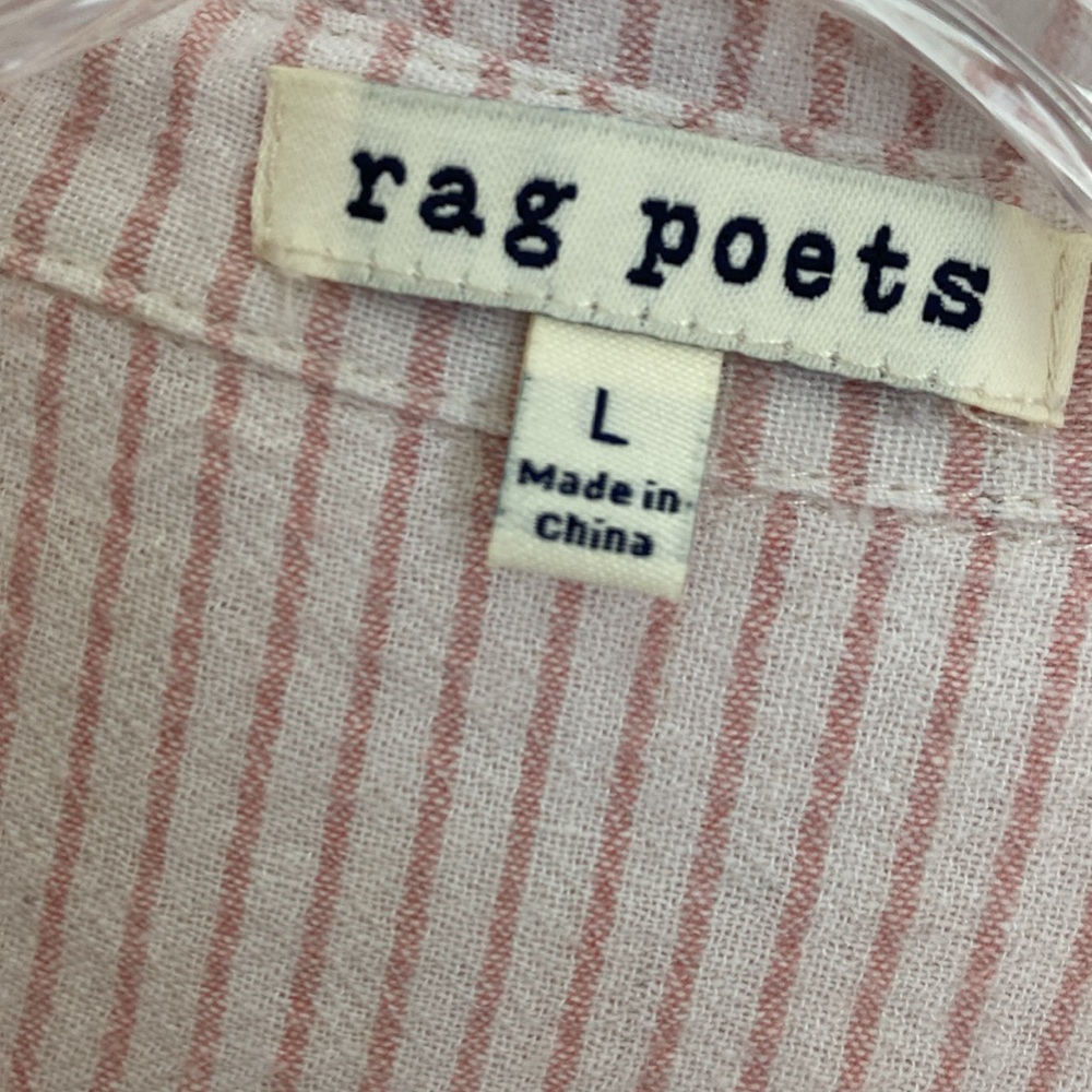 Rag Poets Sleeveless Shirt Dress - Size Large - Picture 2 of 8
